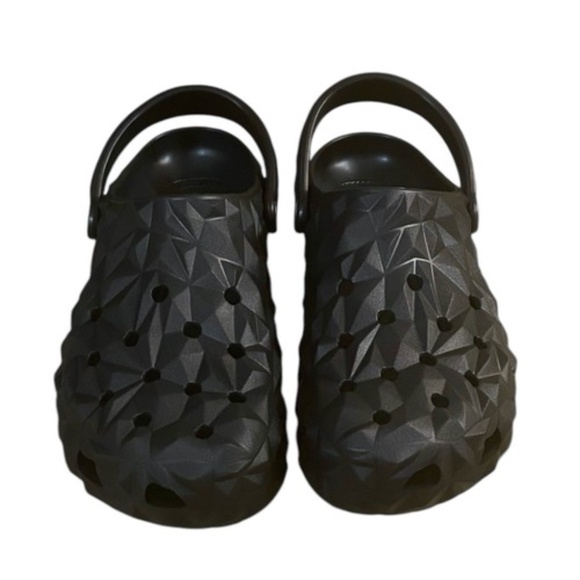 Crocs Mens Metallic Black Clogs Size 11 - Picture 6 of 9